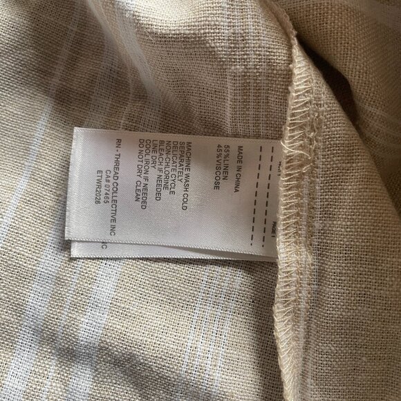 Ellen Tracy Blue and White Striped Linen Blazer Size L NWT - Picture 2 of 6